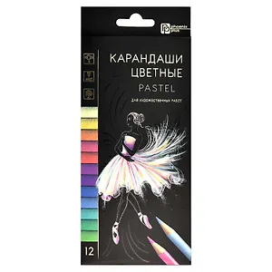 Карандаши цветные Феникс+, "Пастель", 12 цветов