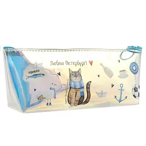 Пенал на молнии "Вам привет из Петербурга", 22,5х7