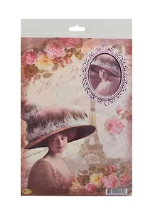 Декупажная карта Парижанка (S-162) (упаковка)