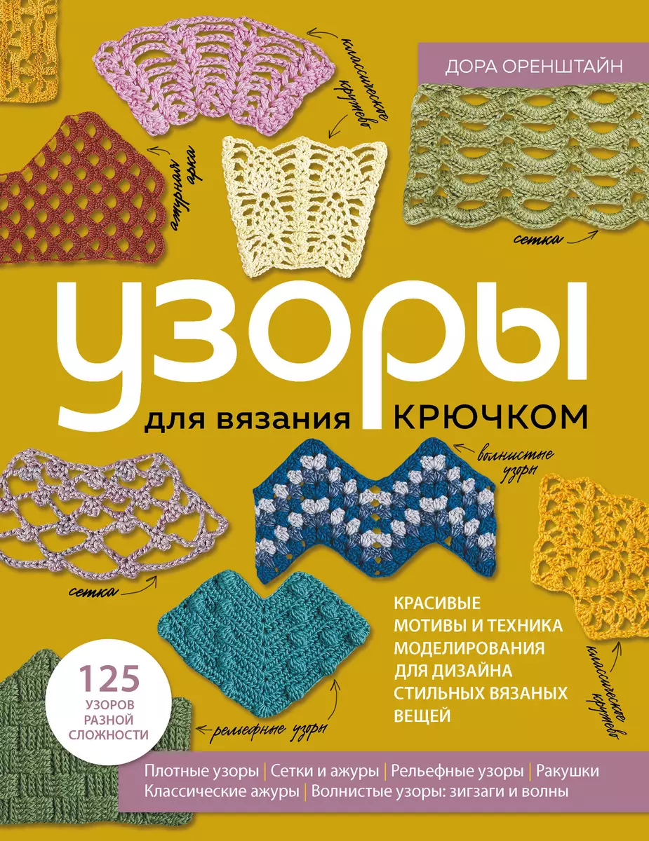 ВВ 36. Свяжу сама: красивый, отдыхающий узор. Связанный крючком элемент 