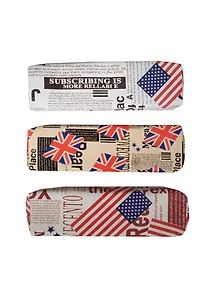Пенал-косметичка 1отд. "Флаги" такнь, инд. упак., ассорти