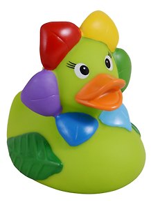 Игрушка для ванной, уточка резиновая FUNNY DUCKS "Уточка Цветик-семицветик" (1857)