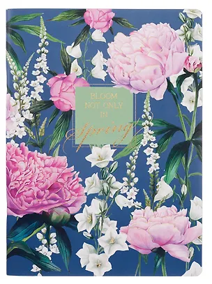 Тетрадь А4- 40л кл. "La Fleur. Spring" скрепка, карт.обл., мат.текст.ламинация, тиснение фольгой 3149184