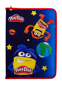 Папка для тетрадей A4 "Play Doh" пластик, молния с трех сторон, 33*23,5*3