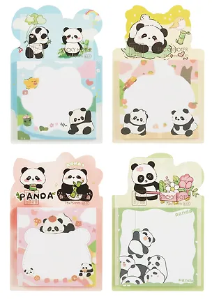 Блок бумаги самоклеящийся 60 листов, "Панда", в ассортименте 3039433
