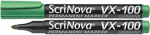 Маркер перманентный ScriNova, VX-100, зеленый 1-3 мм 354050