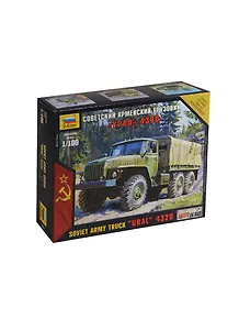 Сборная модель ЗВЕЗДА, Советский армейский грузовик Урал" 4320 (1:100) 7417"