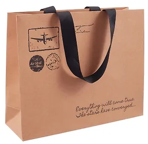 Пакет А4 28*35*11 "Марки" крафт, горизонт., нейтр.