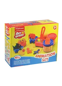Пластилин, Erich Krause, Animation Set", 3 цвета, 35 гр, на растительной основе, в блистере"