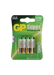 Батарейки "GP Super Alkaline", AAA, 4 штуки