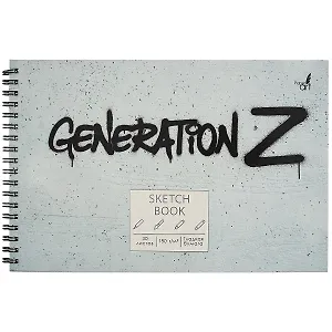 Скетчбук А5+ 30л "Generation" белый офсет, 180г/м2, евроспираль
