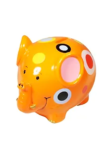 Копилка Слон оранжевый (10,5см) (574-083)