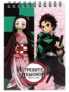 Блокнот 40 листов А6 "Истребитель демонов" спираль