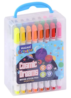 Фломастеры 24цв COSMIC DREAMS, блистер, подвес, MAZARI 2966960