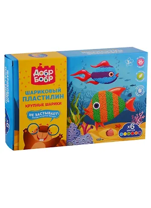 Шариковый пластилин ДобрБобр Крупные шарики (6 цв.) НШКНЗ6 2755257