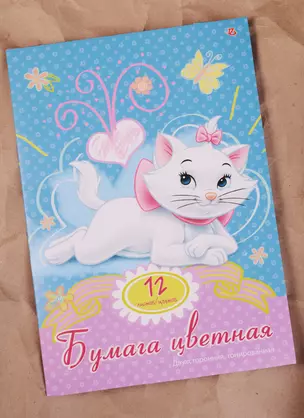 Бумага цветная 12цв 12л А4 "MarieCat" двусторонняя в папке, Disney — 242758 — 1