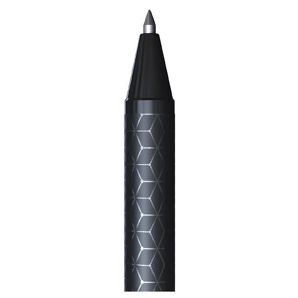 Шариковая ручка синяя автоматическая 0,7 мм, DoubleBlack, Berlingo 2912445 — 2
