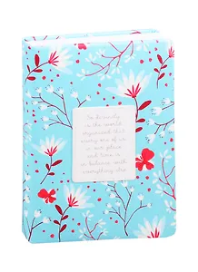 Ежедневник недат. А5 160л Romantic голубой, иск.кожа, обл.поролон, нашивка с тиснением, ляссе