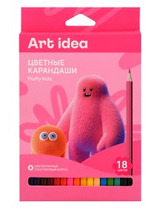 Карандаши цветные «Fluffy Kids», Art idea, 18 цветов