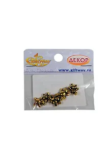 Фурнитура металл бусина Медвежонок золото (00009383) (5шт) (14х13х5мм) (11г) (упаковка)