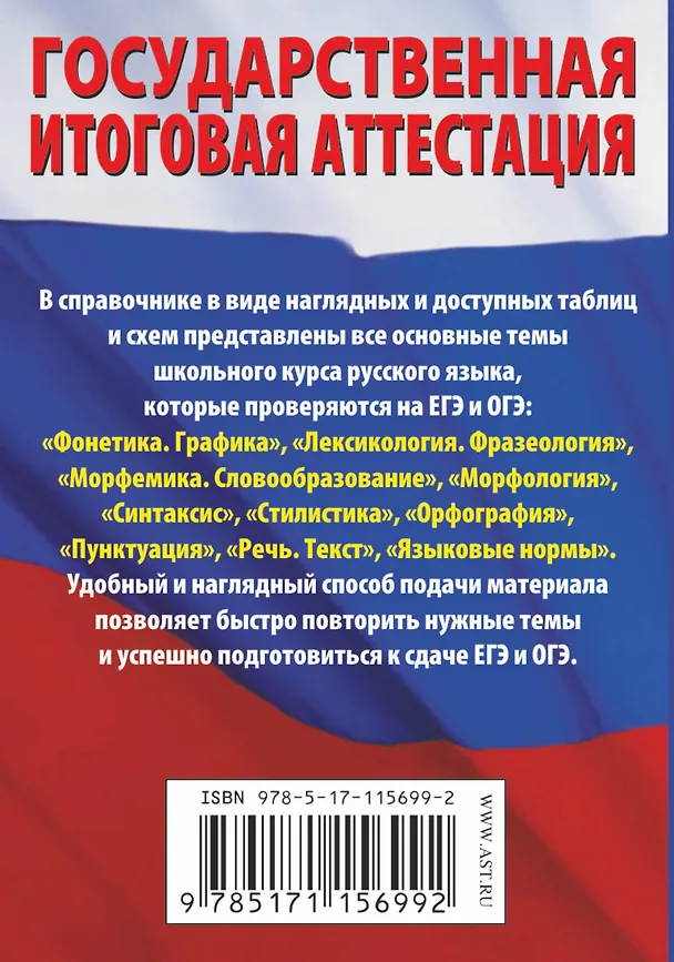 Книга Русский язык. Краткий справочник в таблицах и схемах для подготовки к ЕГЭ и ОГЭ (Ирина Текучева) — 2
