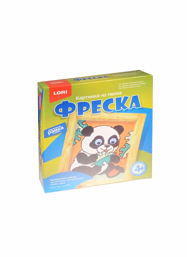 Кп-004 Фреска Картина из песка Крошка панда (+ рамка) (LORI) (набор д/творч.) (4+) 2534757 — 1