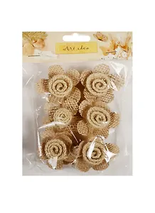 Декоративные прищепки Холщевые розы (5см) (6шт) (11-00399-SC-387)