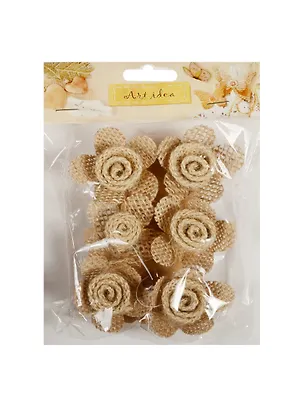 Декоративные прищепки Холщевые розы (5см) (6шт) (11-00399-SC-387) 2537782