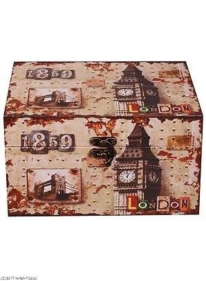 Шкатулка с замком Лондон (20х14х12) (МДФ) 12-06654-DH-3040-1 2580746 — 1