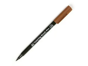 Маркер акварельный Sakura KOI кисточка, №12 коричневый