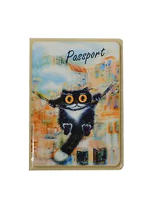 Обложка для паспорта Cats in the City (Качели)