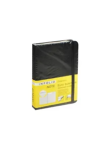 Записная книжка А6 96л "Euro business" тв.переплет, на резинке, черная, IN FOLIO