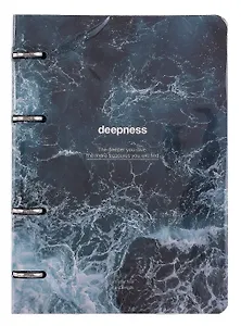Тетрадь 80л кл. "Ocean", пучина, на кольцах, мел.картон, микротекстурирование, ламинация