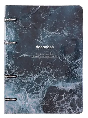Тетрадь 80л кл. "Ocean", пучина, на кольцах, мел.картон, микротекстурирование, ламинация 3085155