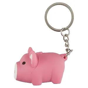 Брелок-фонарик со звуком Свинка (пластик) (12-02200-F-89)