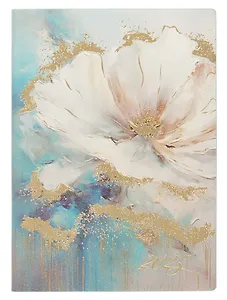 Ежедневник дат. 2025г. А6+ 176л 128х176 "Наппа. Цветок" полноцв.дизайн, кожзам, мягкий переплет, тиснение фольгой, офсет, ляссе