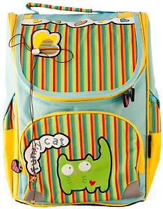 Рюкзак школьный "FUNNY CAT" 32*22,5*12см, ортопед.спинка, Silwerhof