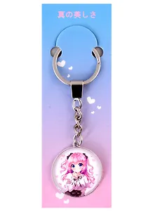 Брелок Аниме Девушка с бантиком (Сёдзё) (стекло) (3,2 см)