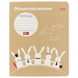 Предметная тетрадь в клетку «Белый кролик. Обществознание», 48 листов