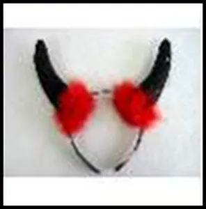 Карнавальные приставные на ободке рожки для женщин, арт. 26420 (полиэстр)