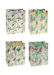 Пакет подарочный бумажный А4 26*32*12,5 "Тропические растения", жен., мат. ламинат, Kairui