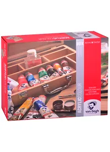 Краски акриловые Van Gogh "Базовый" 10цв 40мл, аксессуары, дер.кор., Royal Talens