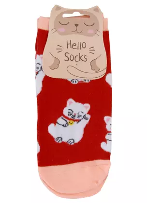 Носки Hello Socks Котики Манэки-нэко (36-39) (текстиль) — 2950766 — 1