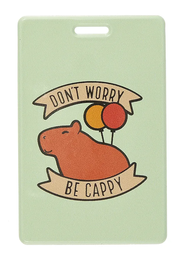 Чехол для карточек вертикальный Капибара Don’t worry Be cappy (ДК2023-449) 3021755 — 1