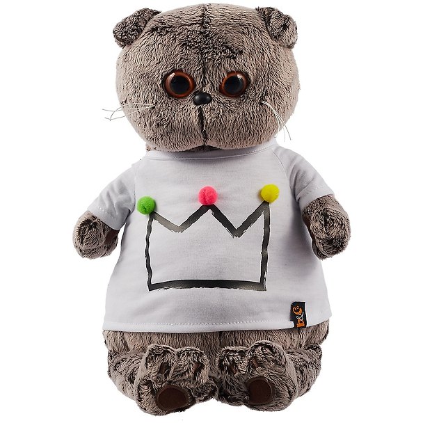 Мягкая игрушка Басик в футболке с короной (30 см) (Ks30-175) 2854998 — 1