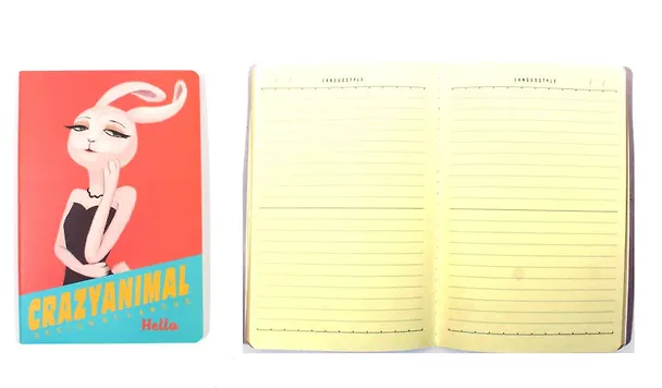 Блокнот, A5 (142*210мм) 44л, линейка, картонная обложка на сшивке 327759 — 1