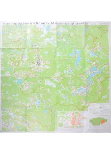 Карта "Новгородская облась. Мошенской район". Масштаб 1:100 000