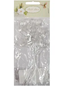 Букет льдинки из 6 цветков в пакете с подвесом, кристаллы (14-00530-B38)