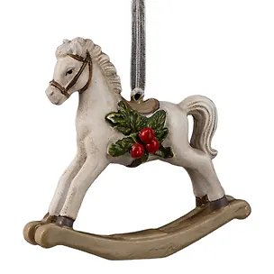 Новогоднее подвесное украшение ErichKrause Decor Лошадка-качалка рождественская (пластик) (8см) (62453) 3177037