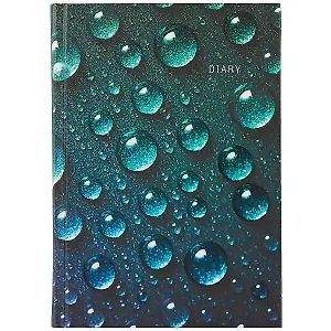 Ежедневник недат. А5 192л "Капли воды" 7БЦ, мат.лам, выб.лак, офсет